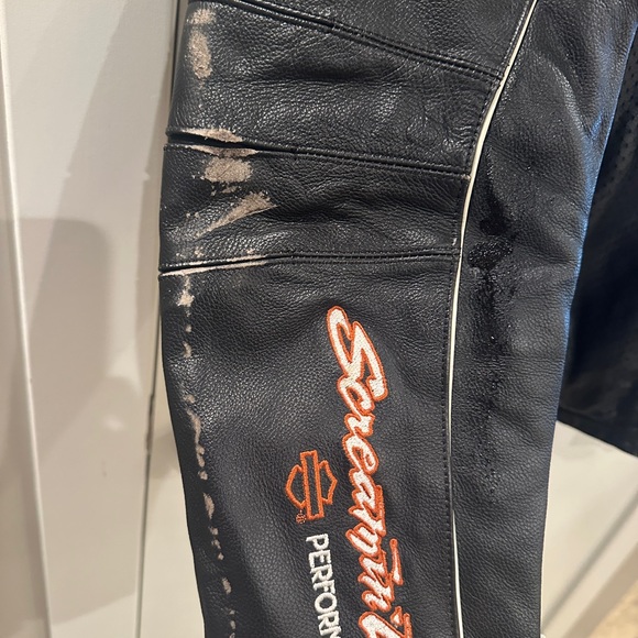 Harley-Davidson Screamin' Eagle Black and Orange Jacket size small - Picture 3 of 13